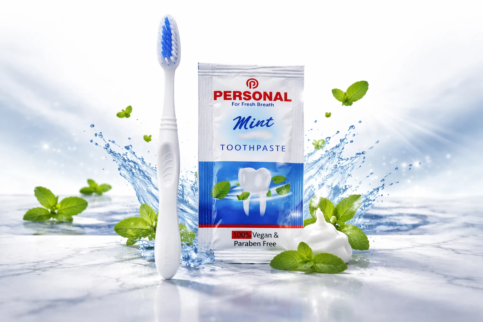 Hotel Dental Kit (Toothbrush Pers + Toothpaste 6 ml Pouch) – Private Label for Hotels