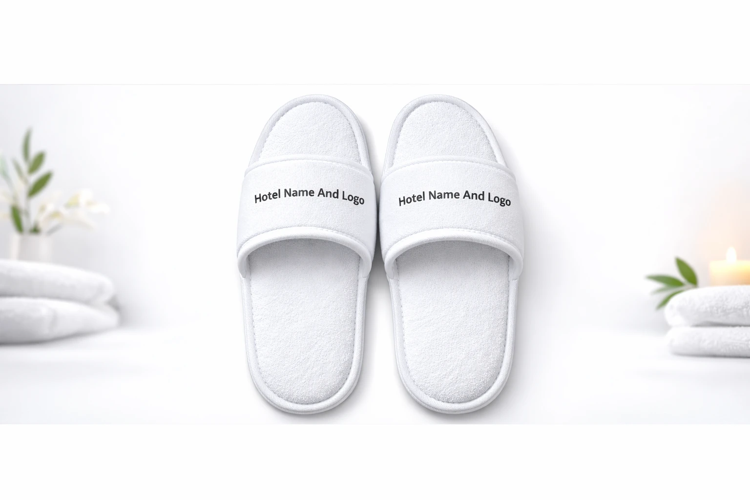 Hotel Slippers – Custom Branding with Hotel Name & Logo
