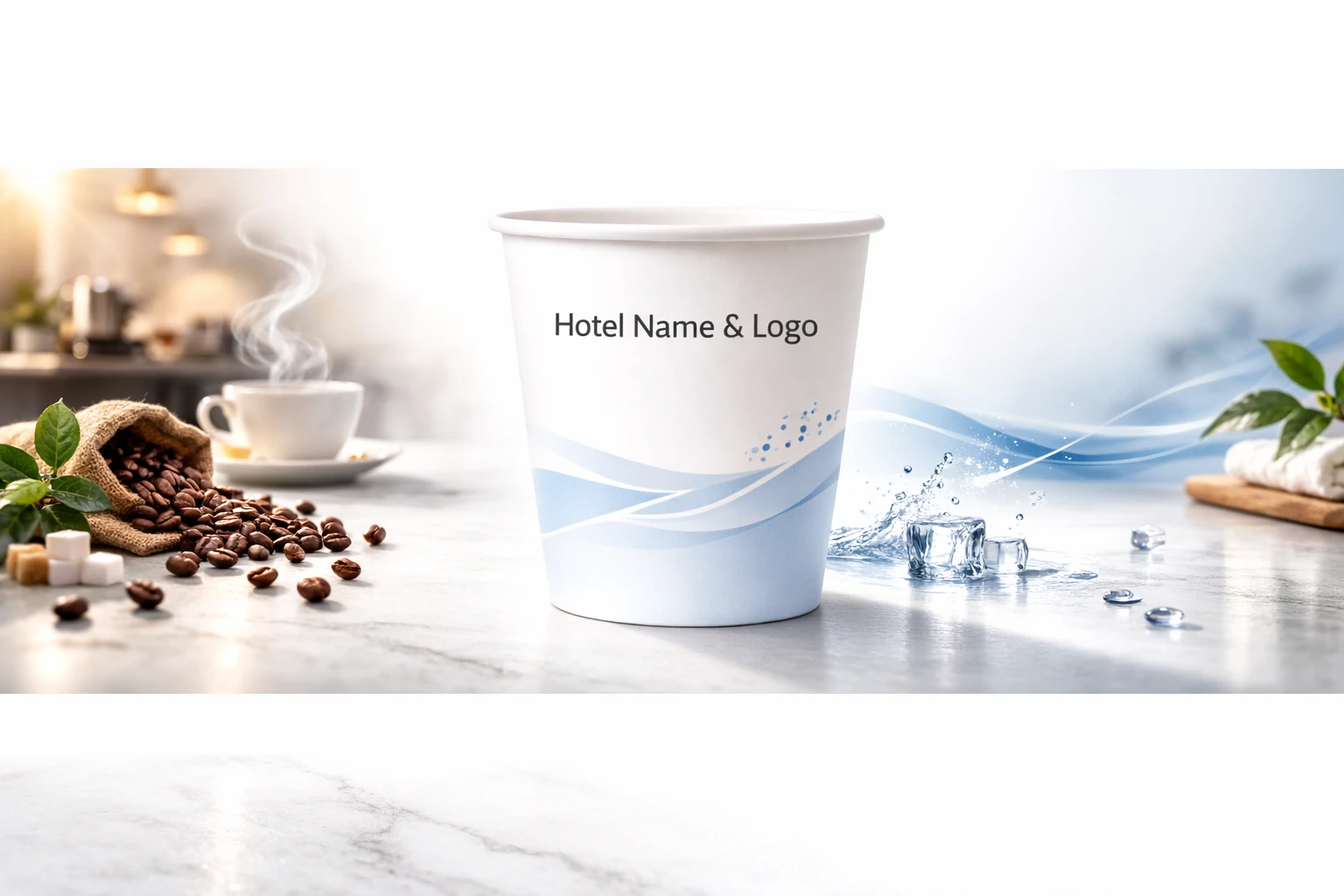 Hotel Paper Cups with Logo – Custom Branding with Hotel Name