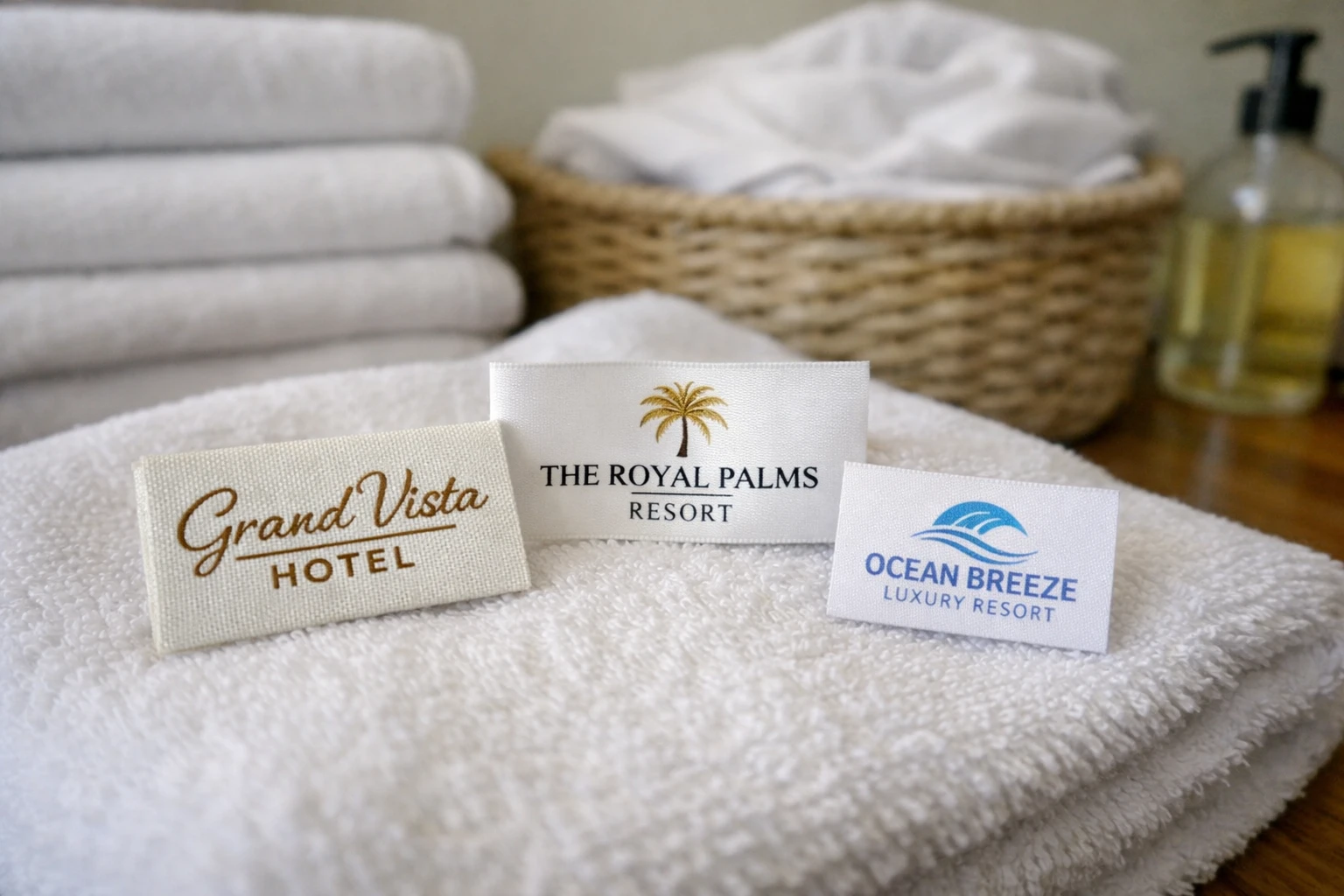 Linen & Laundry Tags – Custom Branding with Hotel Name & Logo