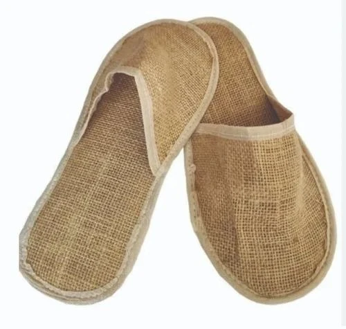 Jute Fabric Close Toe Hotel Slipper