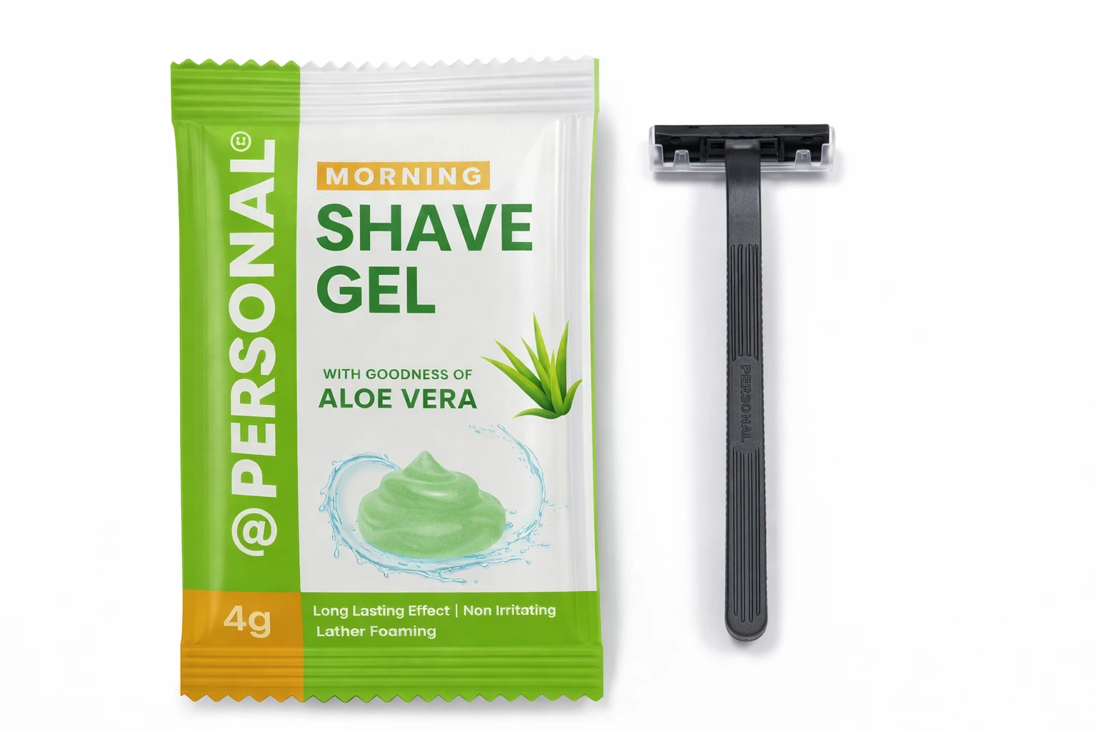 Hotel Guest Shaving Kit (Razor + Shaving Gel 6 ml)