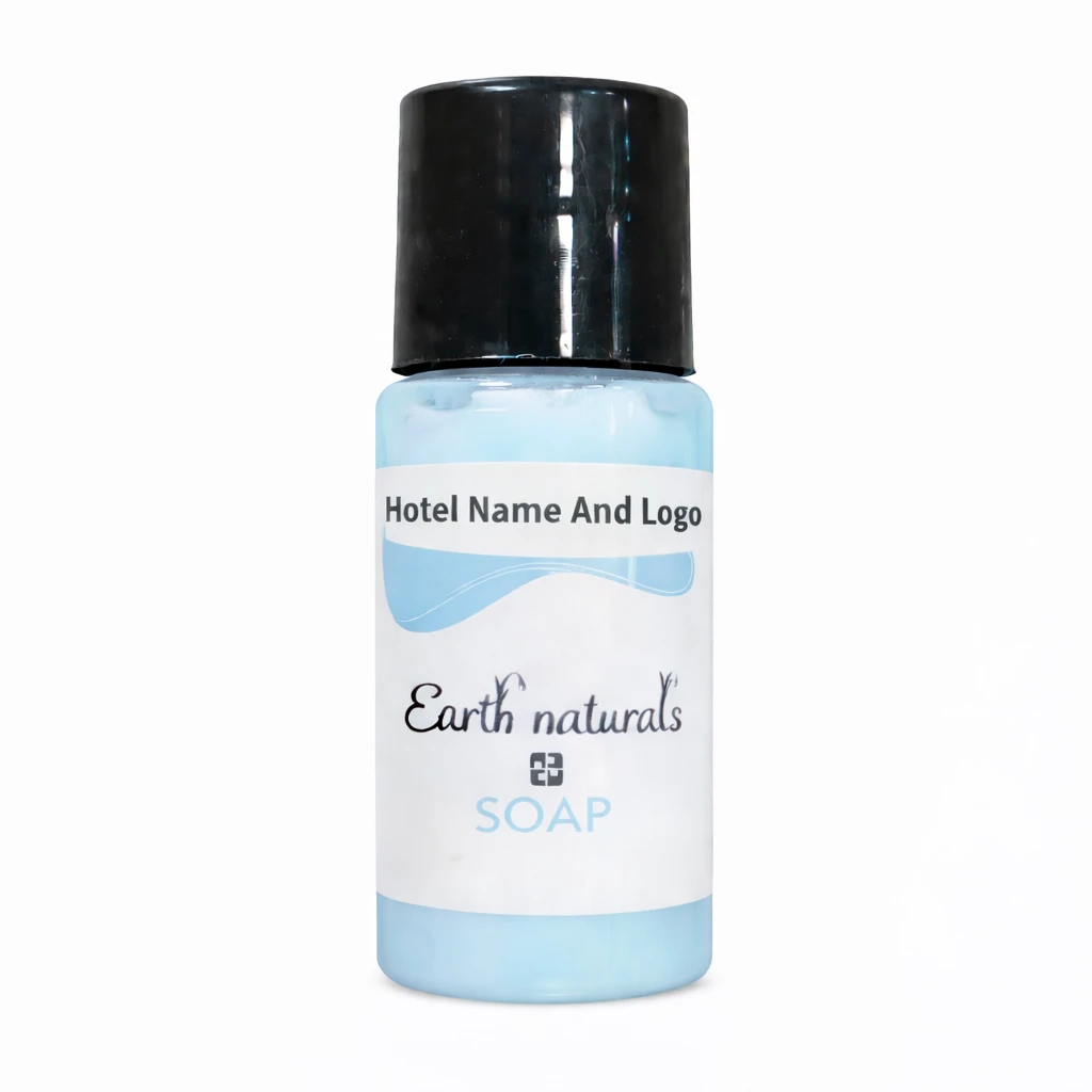 Liquid Soap 15 ml Bottle – Custom Hotel Name & Logo Branding